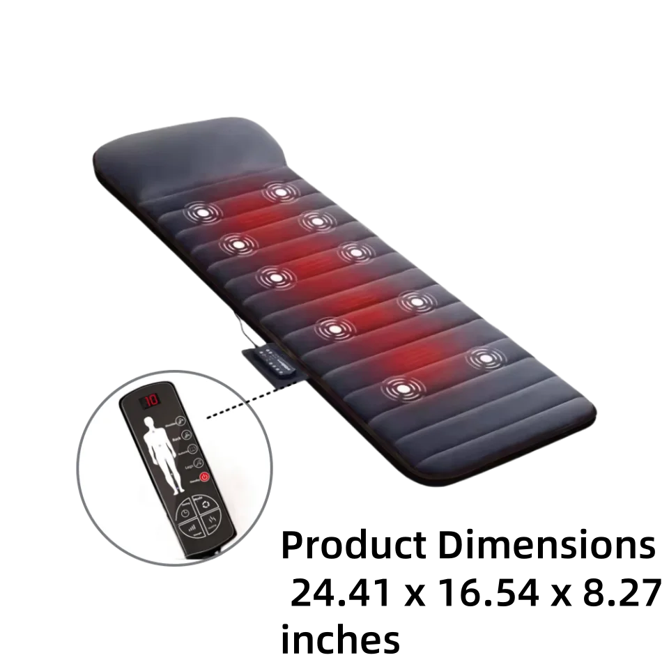 Electric Full Body Therapeutic Mattress with Heat – Kneading, Vibration & Hand Control