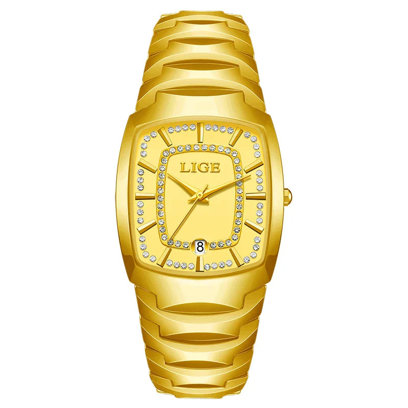 Montre-bracelet à quartz en céramique blanche et cristal pour femme, idée cadeau