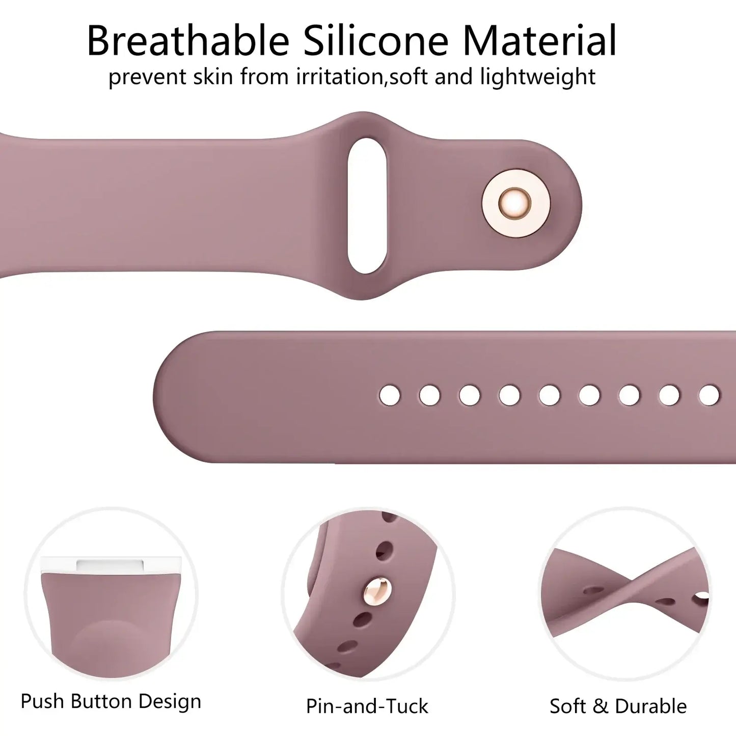 Bracelet en silicone pour Fitbit Versa et Sense - Conception souple et étanche