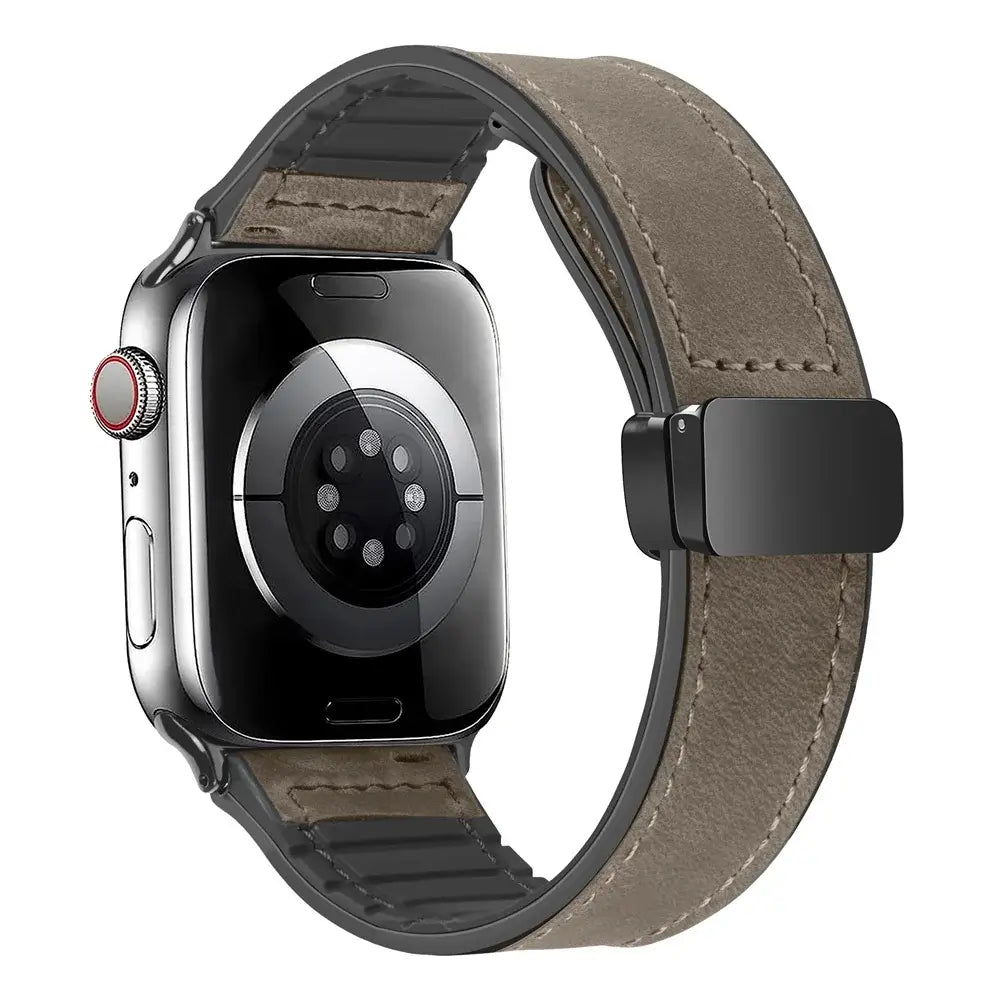 Apple Watch Armband aus echtem Leder – Stylisches Magnetverschlussband