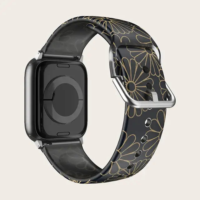 Apple Watch Silikonarmband – Buntes Blumenmusterarmband