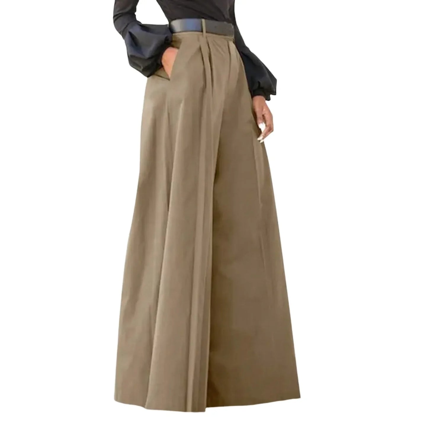 Women’s 2026 Summer Autumn Palazzo Pants - Printed Cropped Cotton Baggy Trousers with Pockets