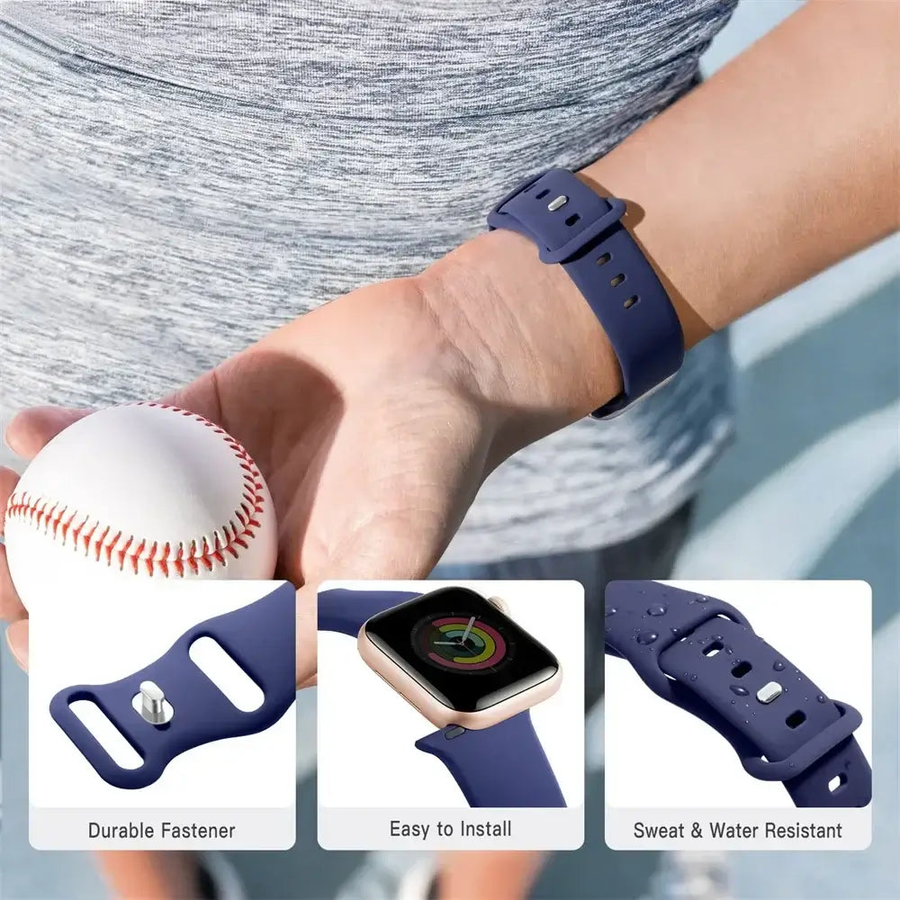 Apple Watch Silikonarmband - Weiches wasserdichtes flexibles Armband