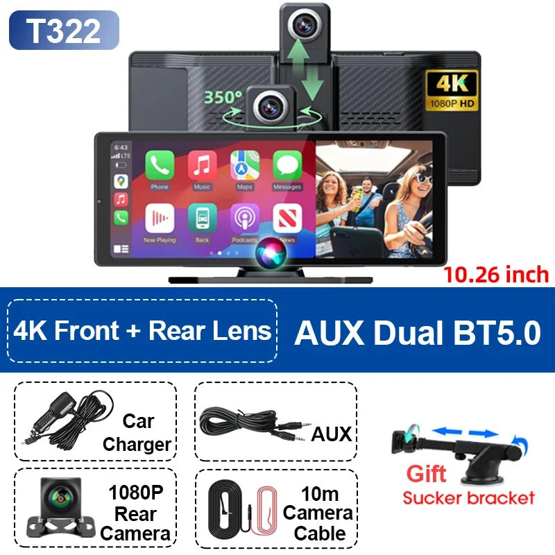 Srnubi 10.26-Inch CarPlay & Android Auto Screen – T322/T333 Options