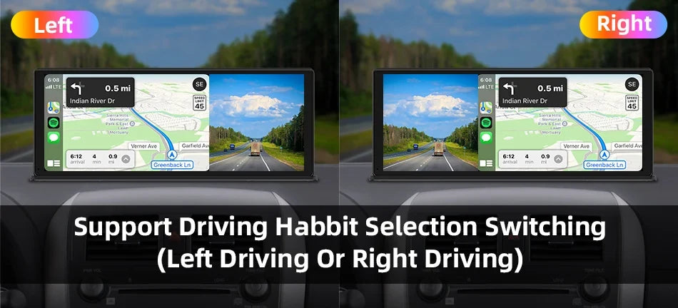 Portable Wireless CarPlay & Android Auto Screen – Size & DVR Options