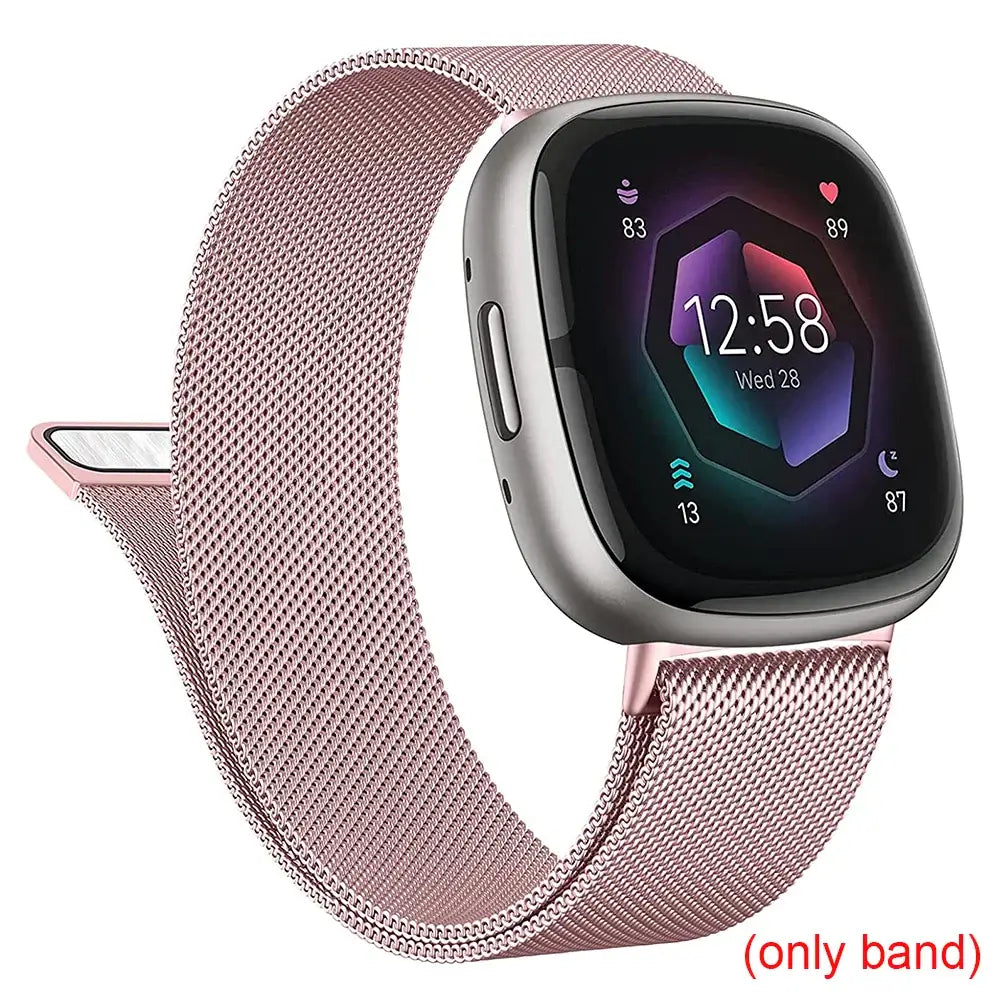 Bracelet Fitbit Versa et Sense en acier magnétique - Design élégant