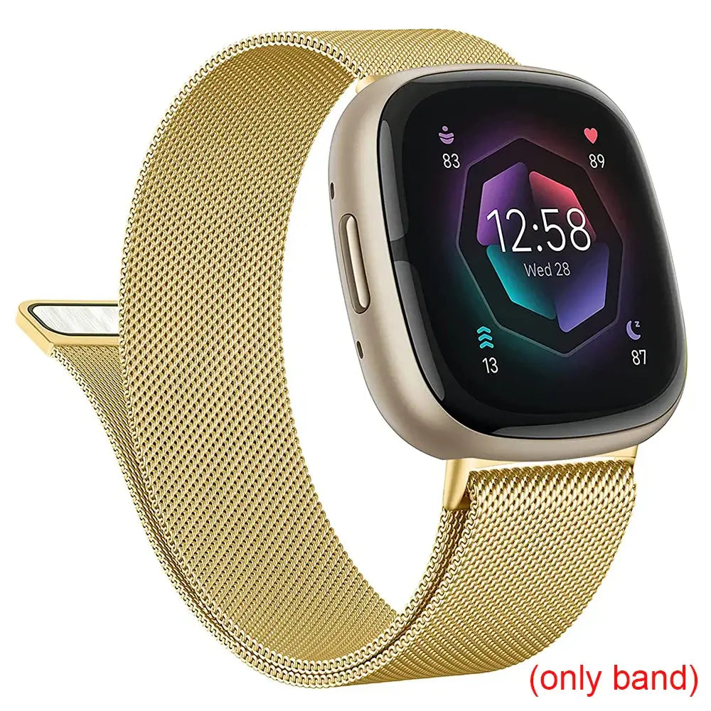 Bracelet Fitbit Versa et Sense en acier magnétique - Design élégant