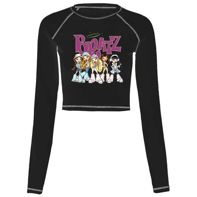 Women's Y2K Gothic Cartoon Print T-Shirt