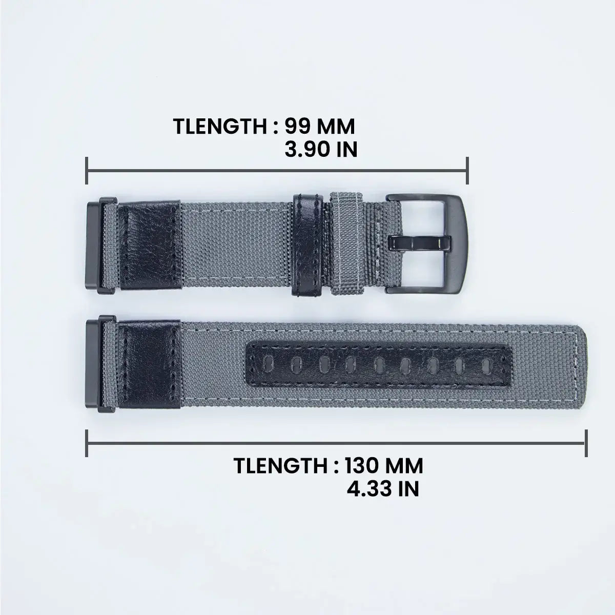 Fitbit Versa & Sense Nylon-Lederarmband – Vielseitiger Stil