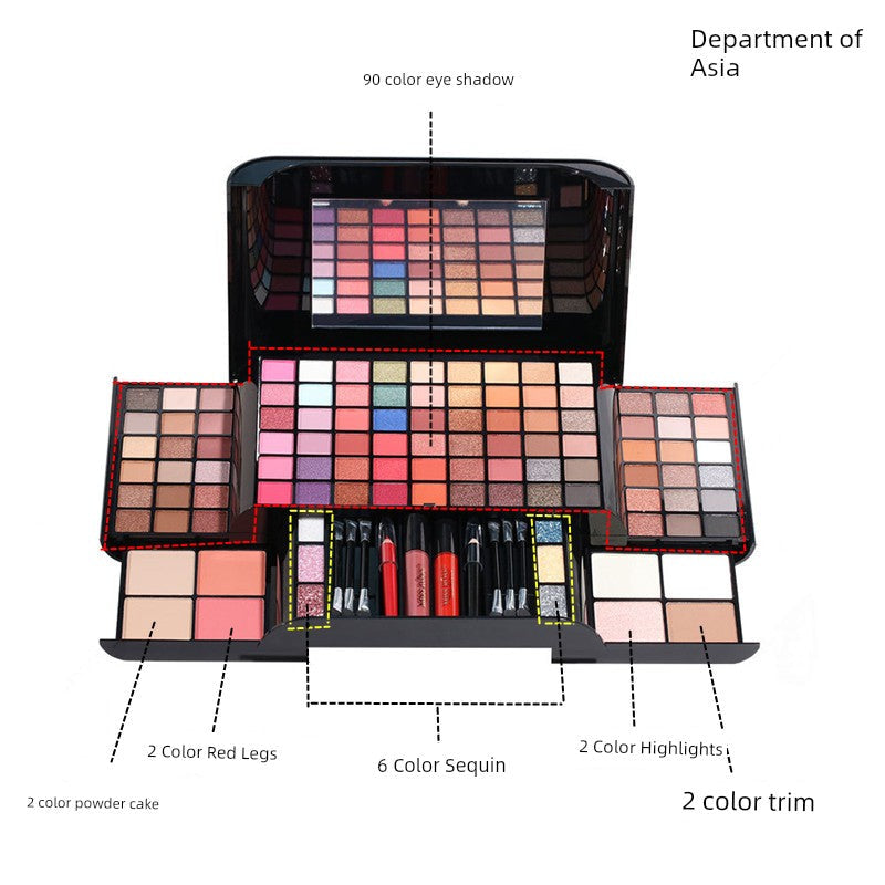 190-Color Matte Makeup Palette Gift Set – Eyeshadow, Blush & More in Stunning Collector Cases