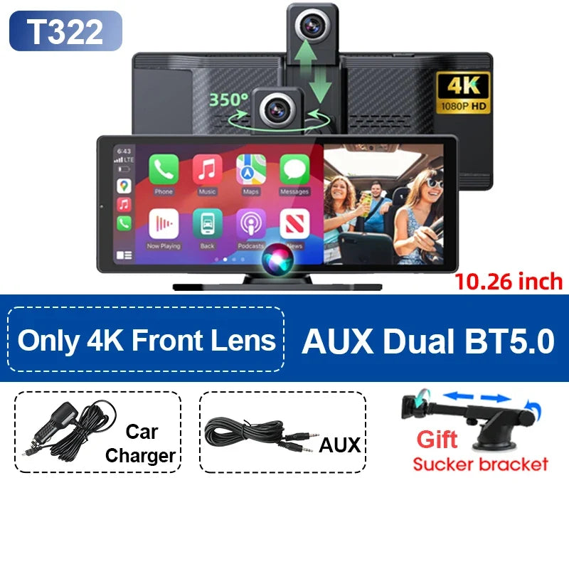 Srnubi 10.26-Inch CarPlay & Android Auto Screen – T322/T333 Options