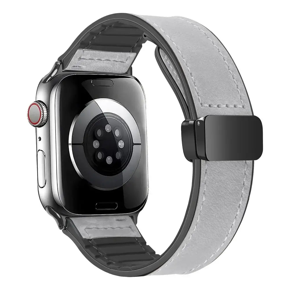 Apple Watch Armband aus echtem Leder – Stylisches Magnetverschlussband