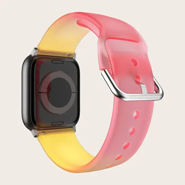 Apple Watch Silikonarmband – Buntes Blumenmusterarmband