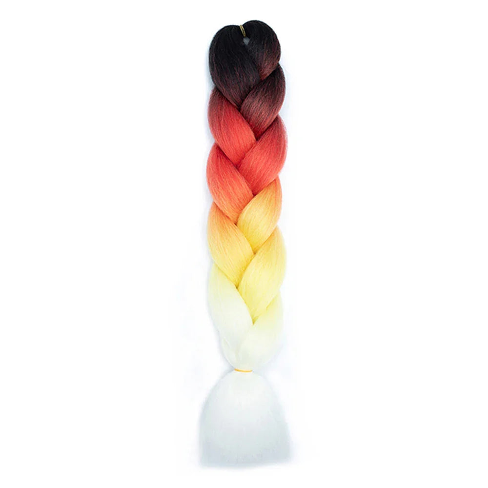 AZQUEEN 24 Inch Jumbo Braids Extensions Synthetic Braiding Hair Afro Ombre Color kanekalon Hair for Children Braid
