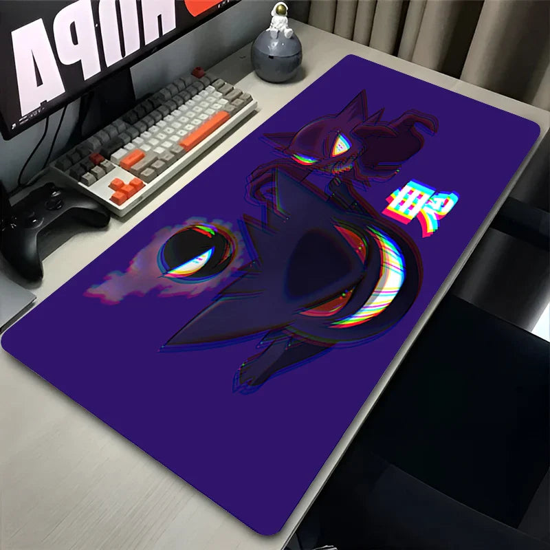 Colorful Gaming Keyboard Rug Laptop Japan Cool Anime Mouse Pad XXL Black P-pokemonS Desk Mat PC G-gengar Gamer Cabinet Mousepad