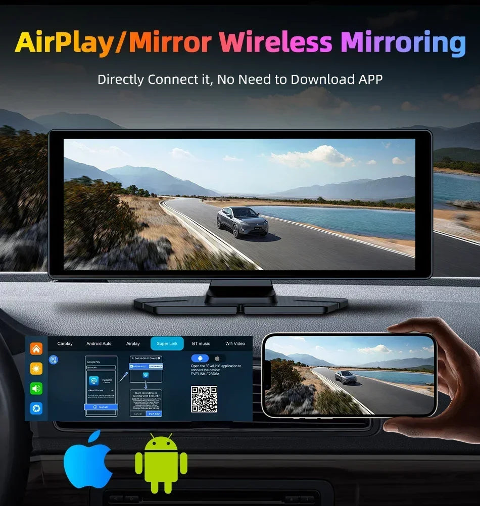 Srnubi 10.26-Inch CarPlay & Android Auto Screen – T322/T333 Options