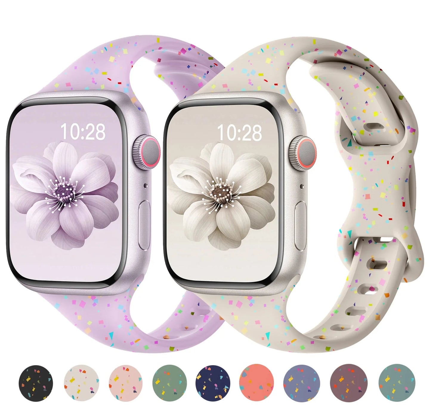 Bracelet en silicone pour Apple Watch - Design souple et flexible - Coloré