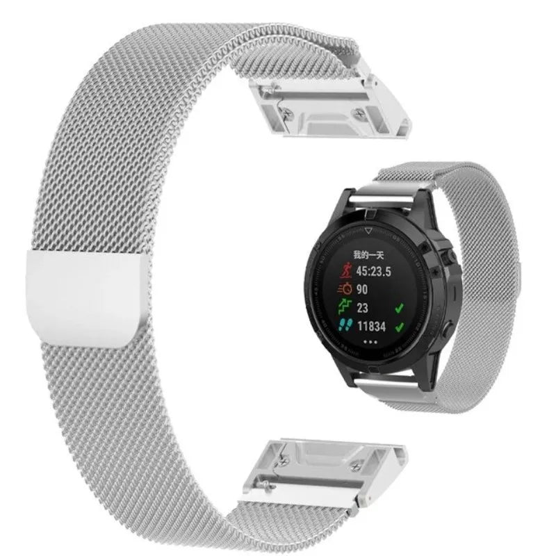 Garmin Metall-Milanaise-Armband – magnetisch, stilvoll, bequem