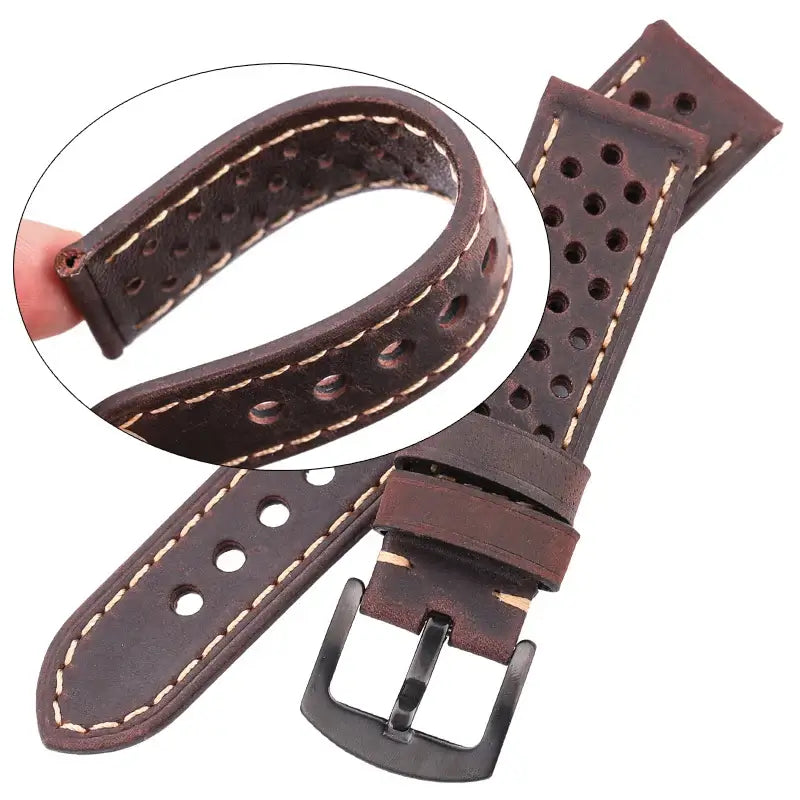 Samsung Galaxy Watch Leather Band - Breathable Classic Style