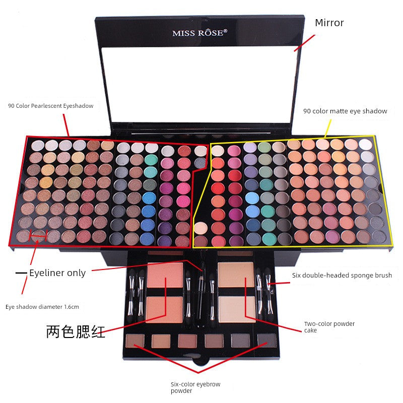 190-Color Matte Makeup Palette Gift Set – Eyeshadow, Blush & More in Stunning Collector Cases