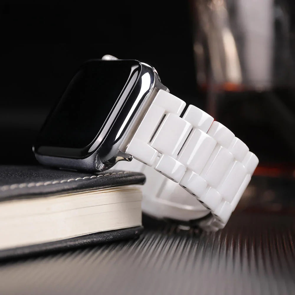 Apple Watch Keramikarmband - Premium-Edelstahlverschluss
