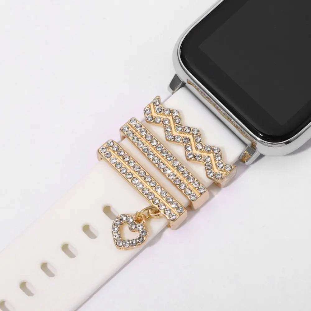 Breloques décoratives en métal pour bracelets d'Apple Watch