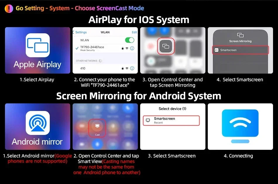 Srnubi 10.26-Inch CarPlay & Android Auto Screen – T322/T333 Options
