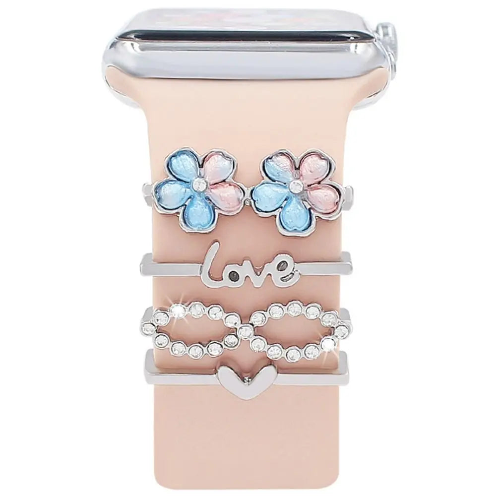 Breloques décoratives en métal pour bracelets d'Apple Watch