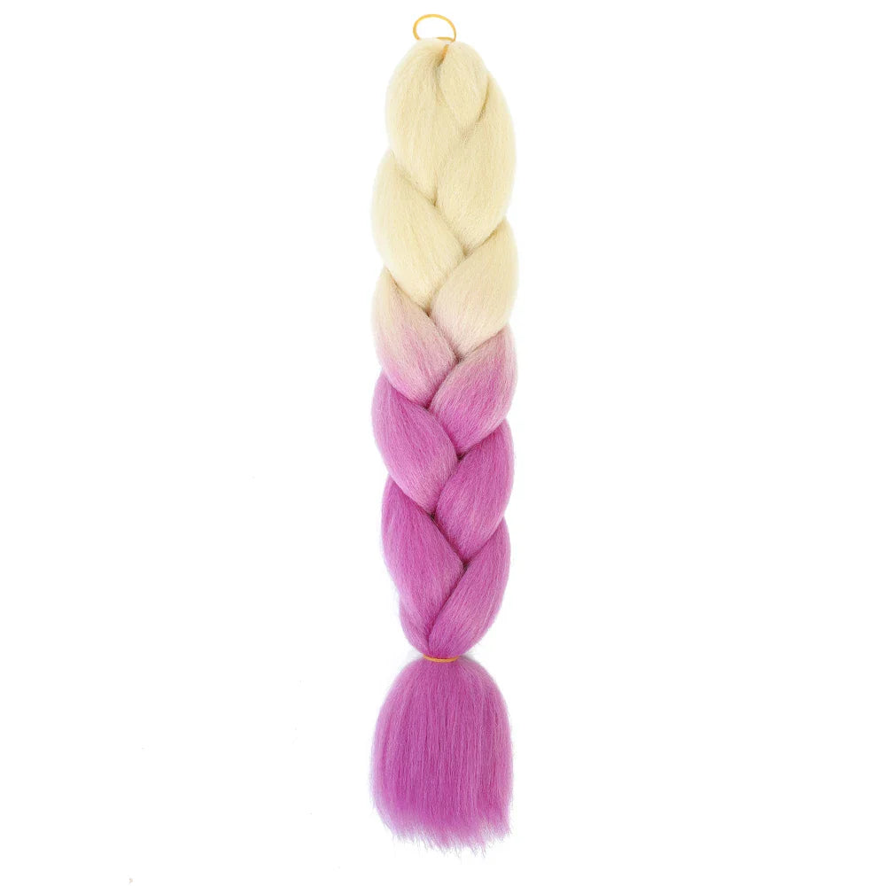AZQUEEN 24 Inch Jumbo Braids Extensions Synthetic Braiding Hair Afro Ombre Color kanekalon Hair for Children Braid