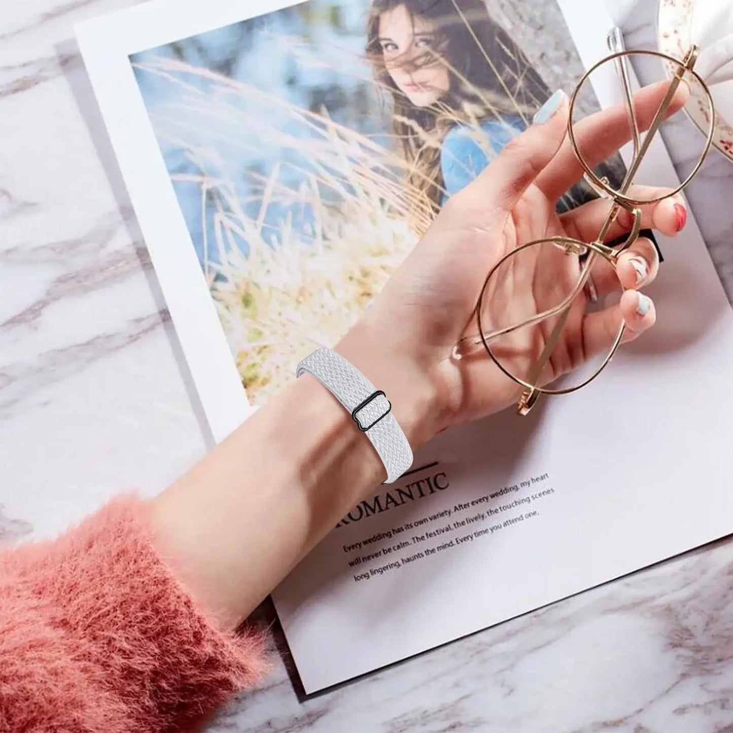 Bracelet en nylon pour Fitbit Inspire 3, 2, 1, HR - Sangle extensible et résistante