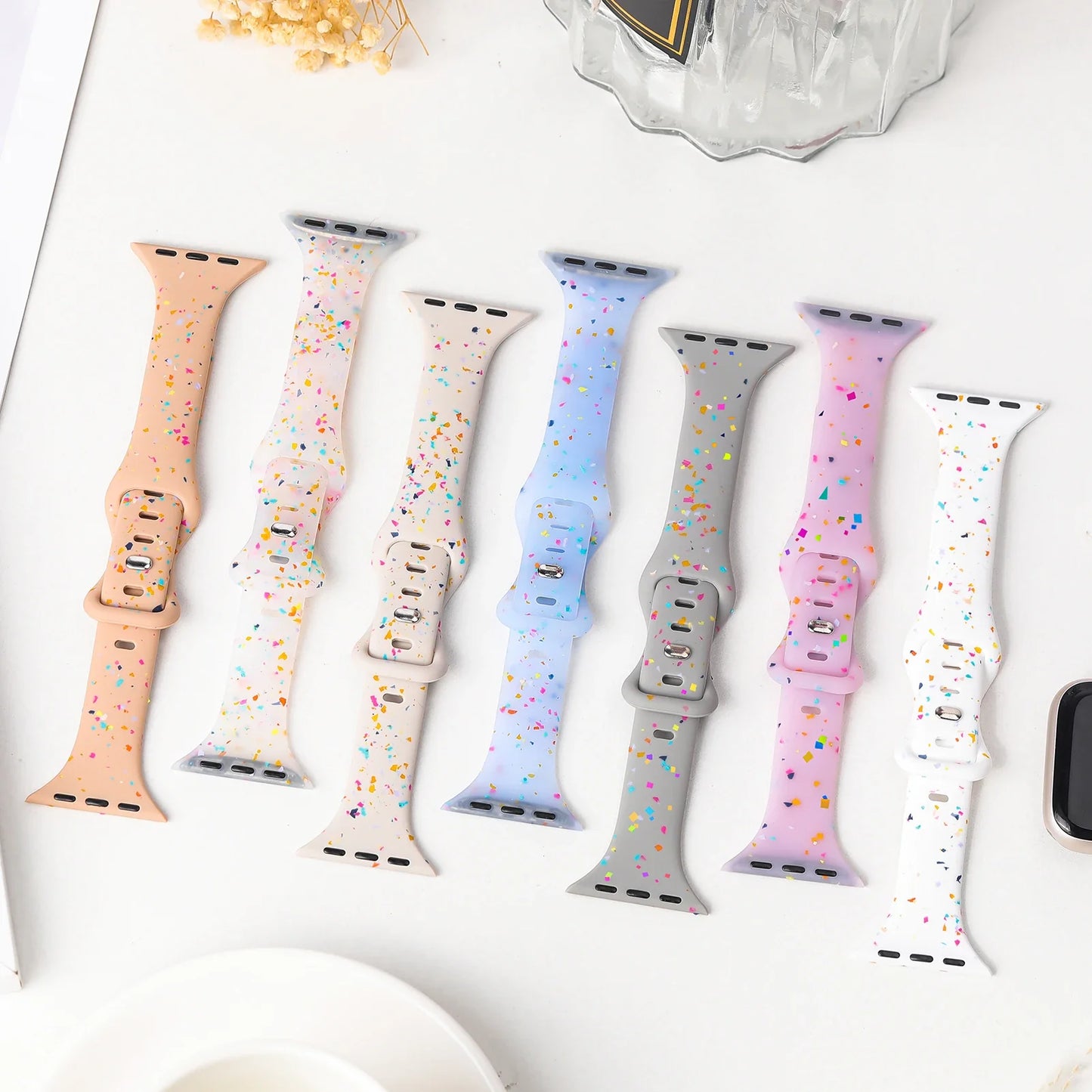 Bracelet en silicone pour Apple Watch - Design souple et flexible - Coloré