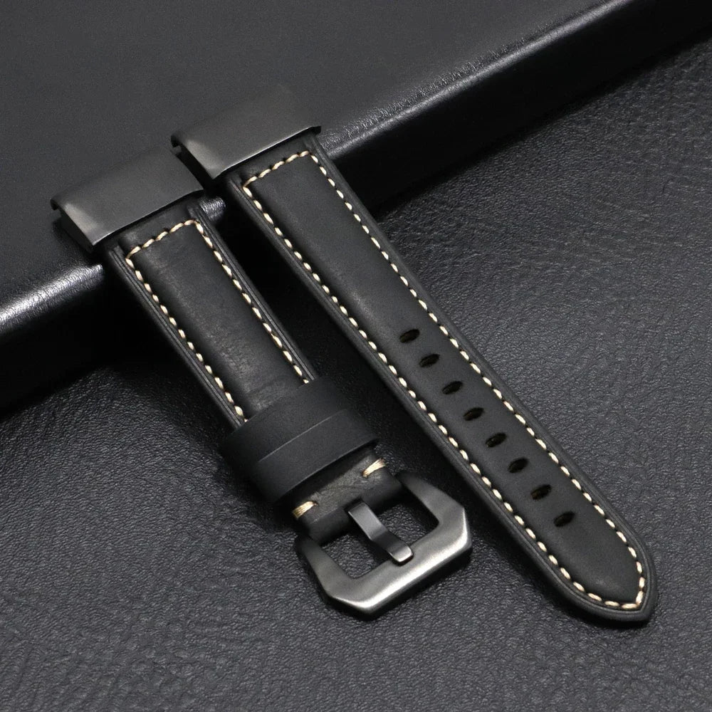 Bracelet en cuir véritable Garmin – Élégant et durable