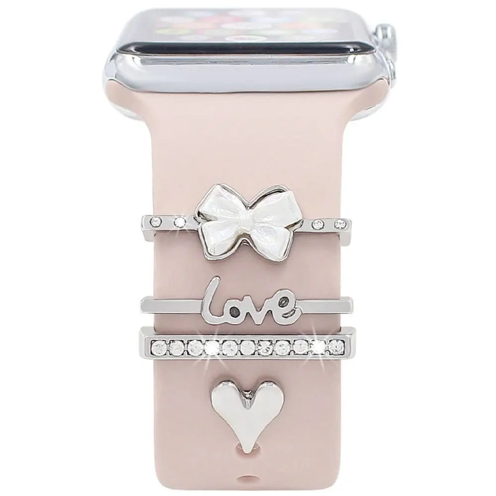 Breloques décoratives en métal pour bracelets d'Apple Watch
