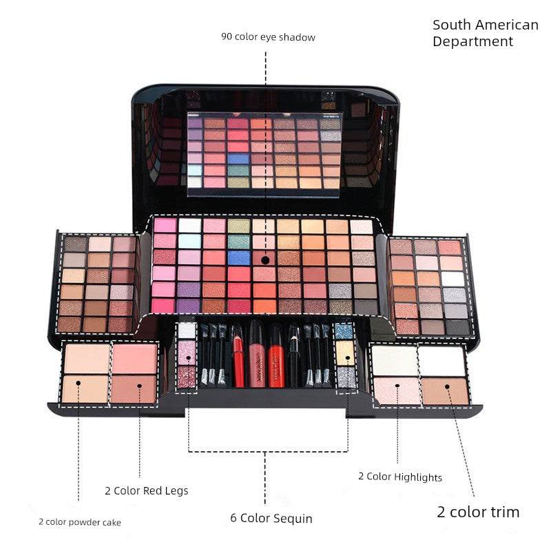190-Color Matte Makeup Palette Gift Set – Eyeshadow, Blush & More in Stunning Collector Cases