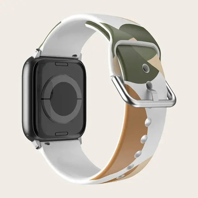 Apple Watch Silikonarmband – Buntes Blumenmusterarmband