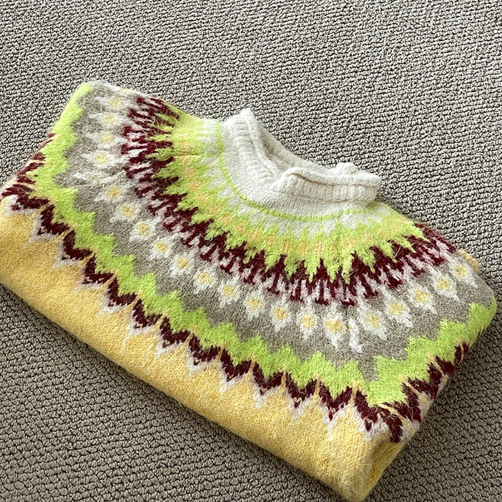 Women's Vintage Pattern Sweater Trendy