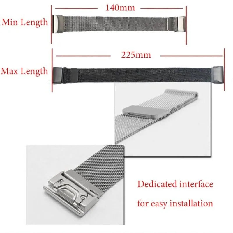 Garmin Metall-Milanaise-Armband – magnetisch, stilvoll, bequem