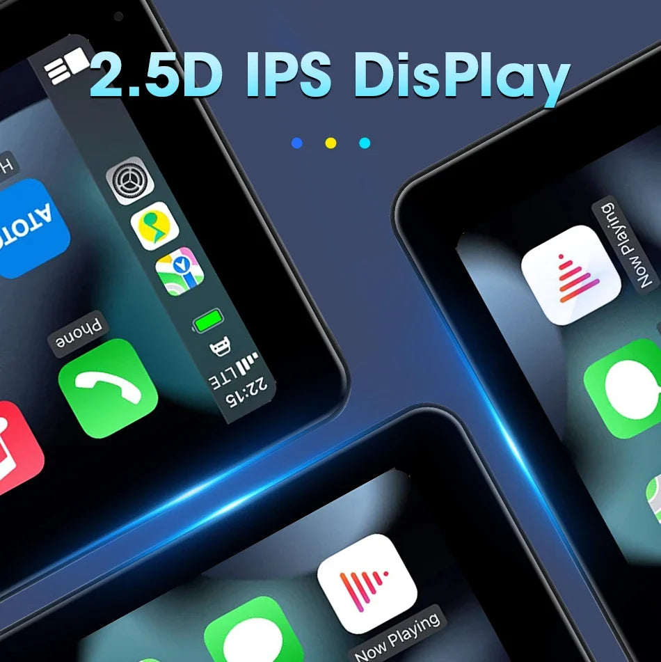 Portable Wireless CarPlay & Android Auto Screen – Size & DVR Options