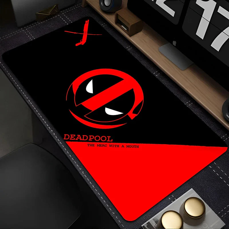 Marvel Deadpool Anime Mouse Pad Office PC Gamer Cabinet Mouse Mat Laptop 900x400 Keyboard Mousepad Extended Desk Mat Cool Carpet