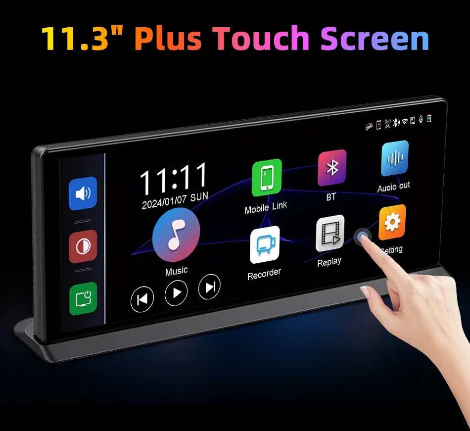 Portable Wireless CarPlay & Android Auto Screen – Size & DVR Options