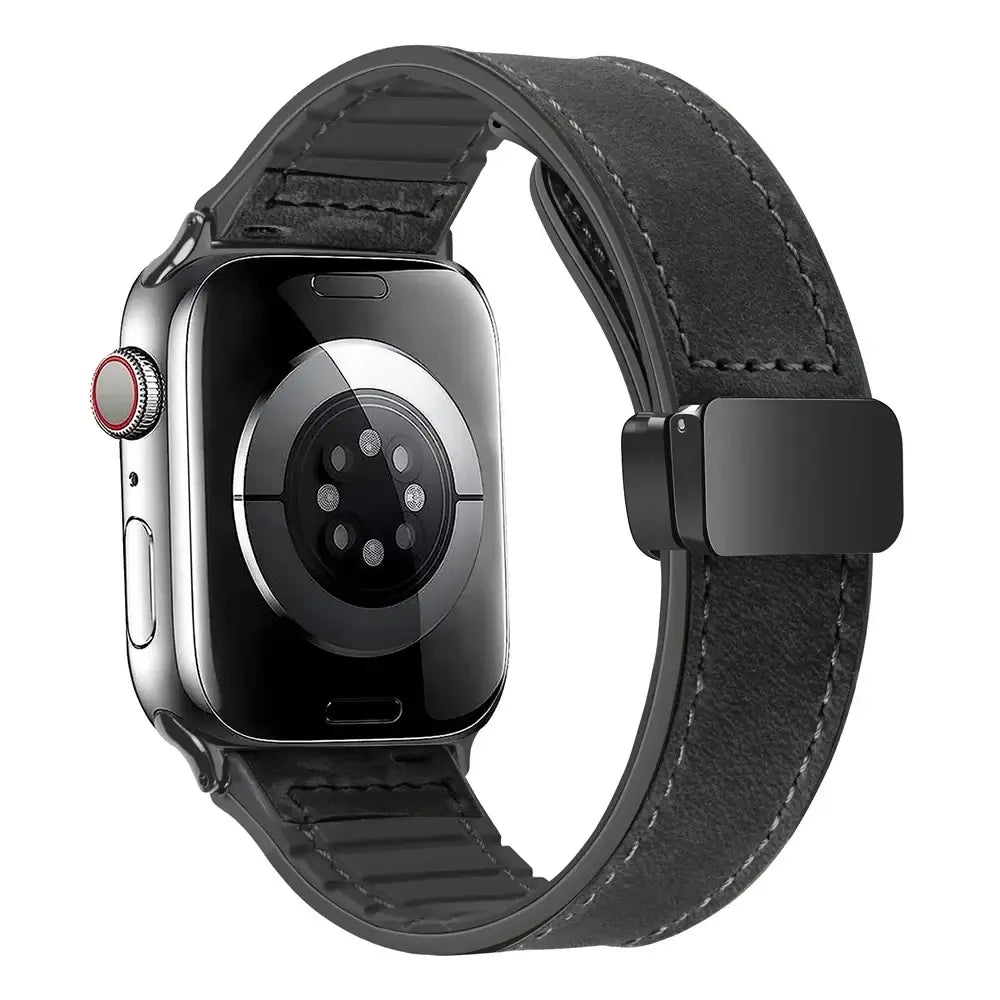 Apple Watch Armband aus echtem Leder – Stylisches Magnetverschlussband