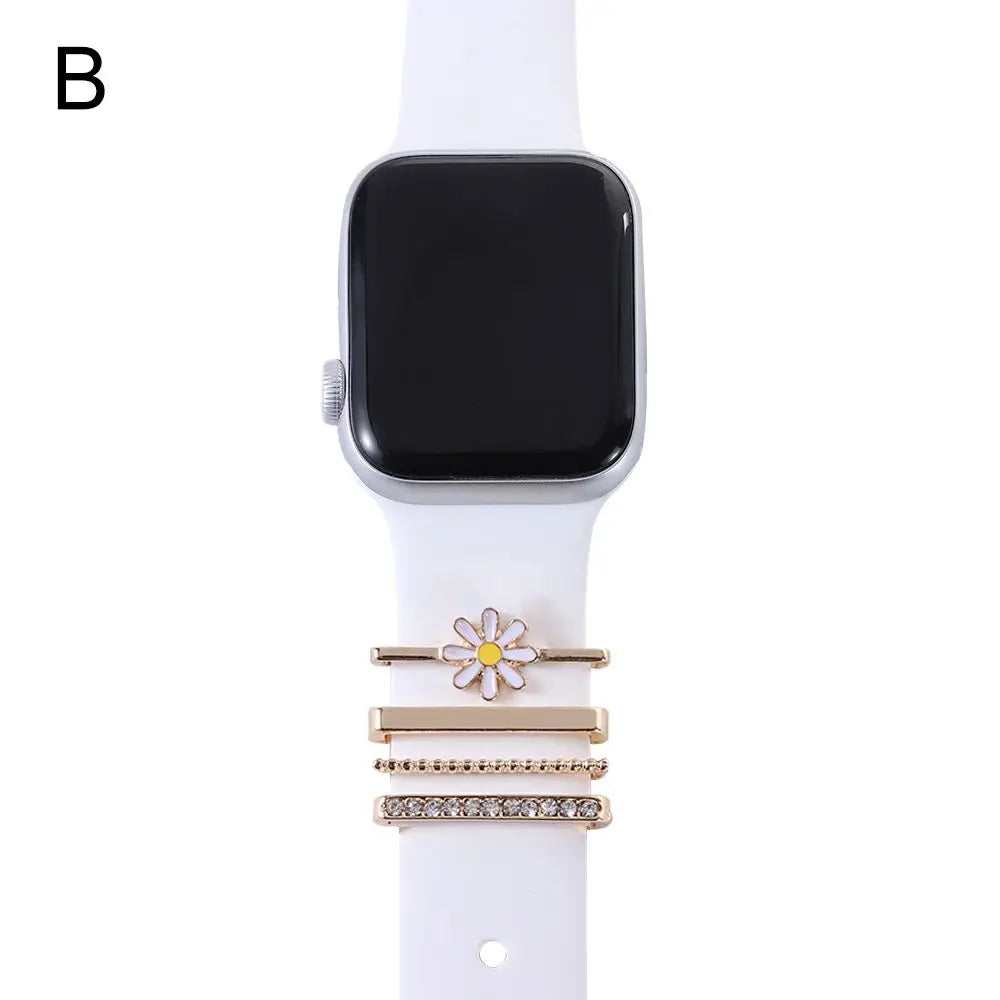 Breloques décoratives en métal pour bracelets d'Apple Watch