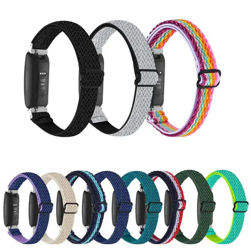 Bracelet en nylon pour Fitbit Inspire 3, 2, 1, HR - Sangle extensible et résistante