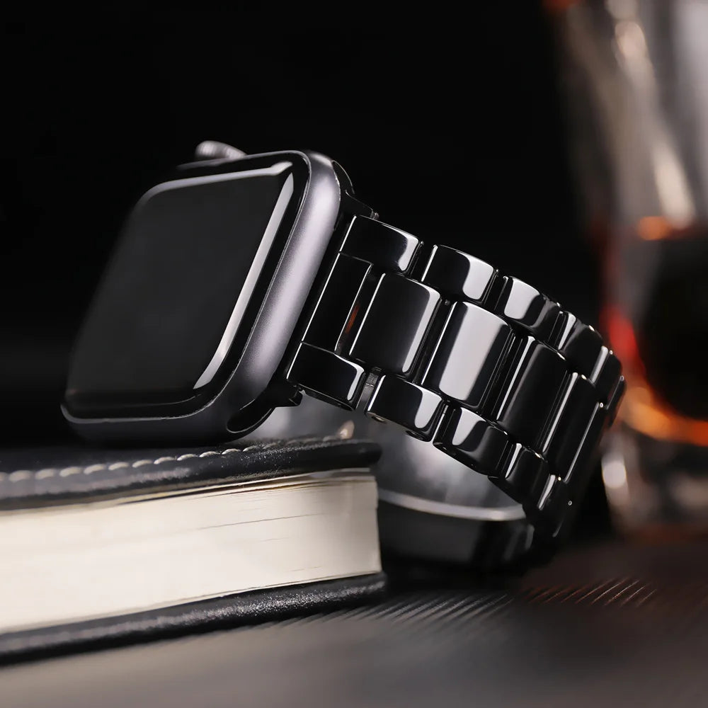 Apple Watch Keramikarmband - Premium-Edelstahlverschluss