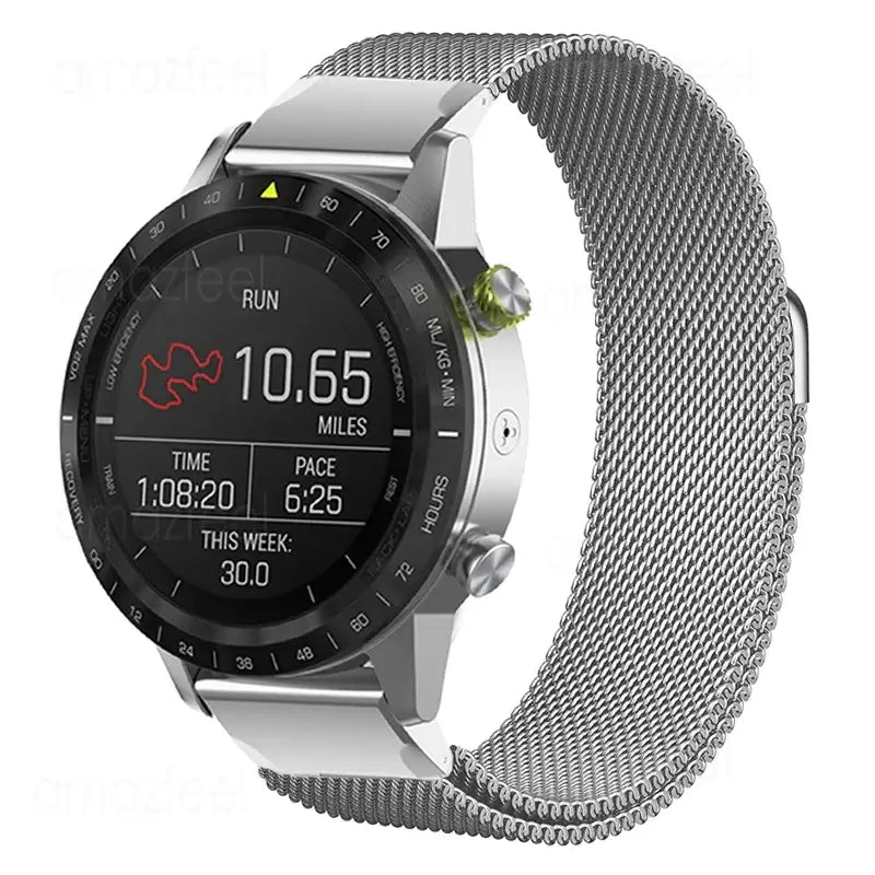 Garmin Edelstahl Magnetarmband - Strapazierfähiges QuickFit-Band