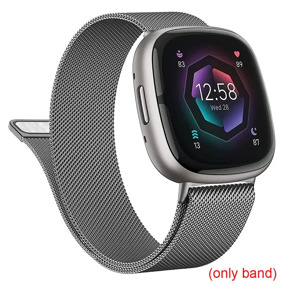 Bracelet Fitbit Versa et Sense en acier magnétique - Design élégant