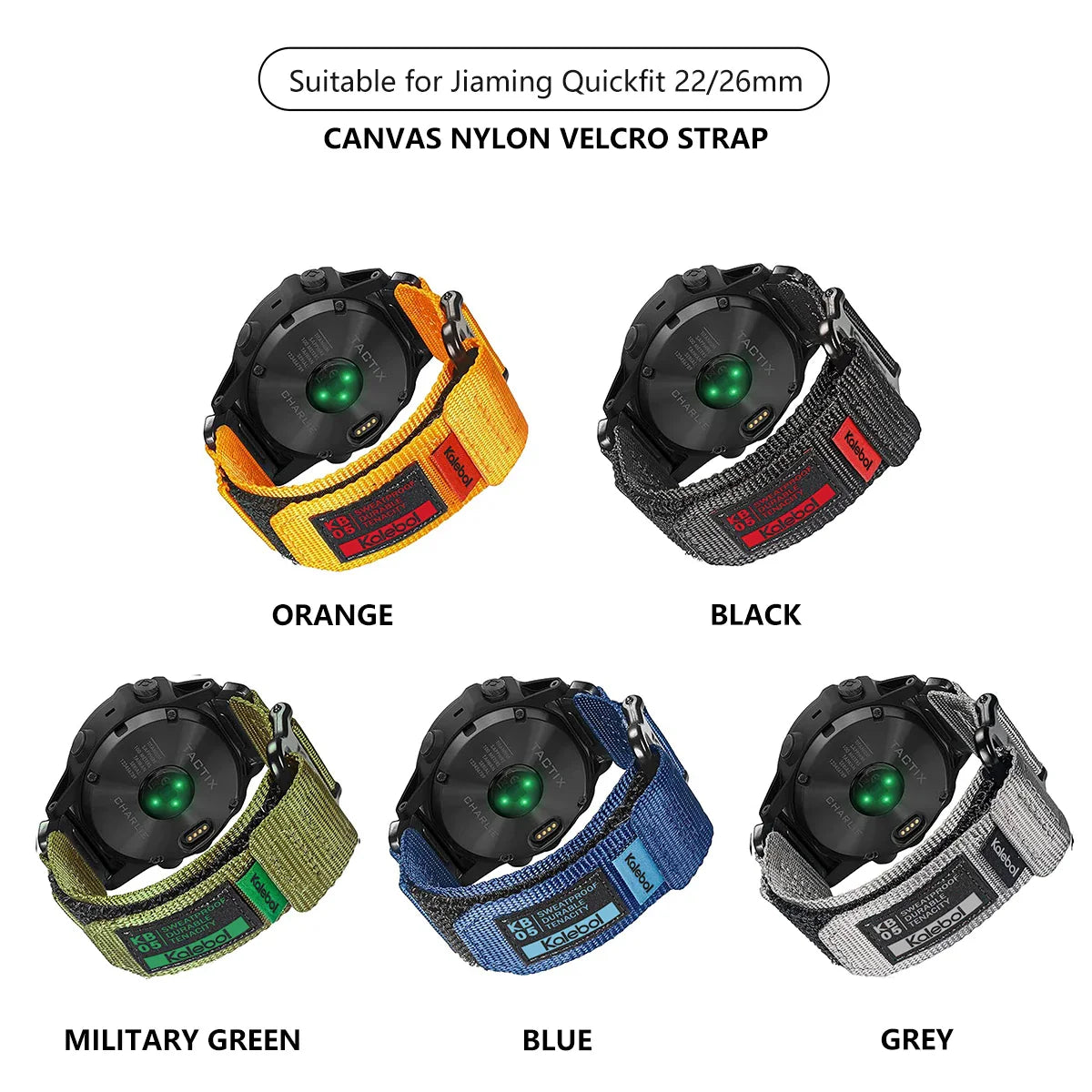 Bracelet en nylon Garmin - Bracelet de sport tactique respirant