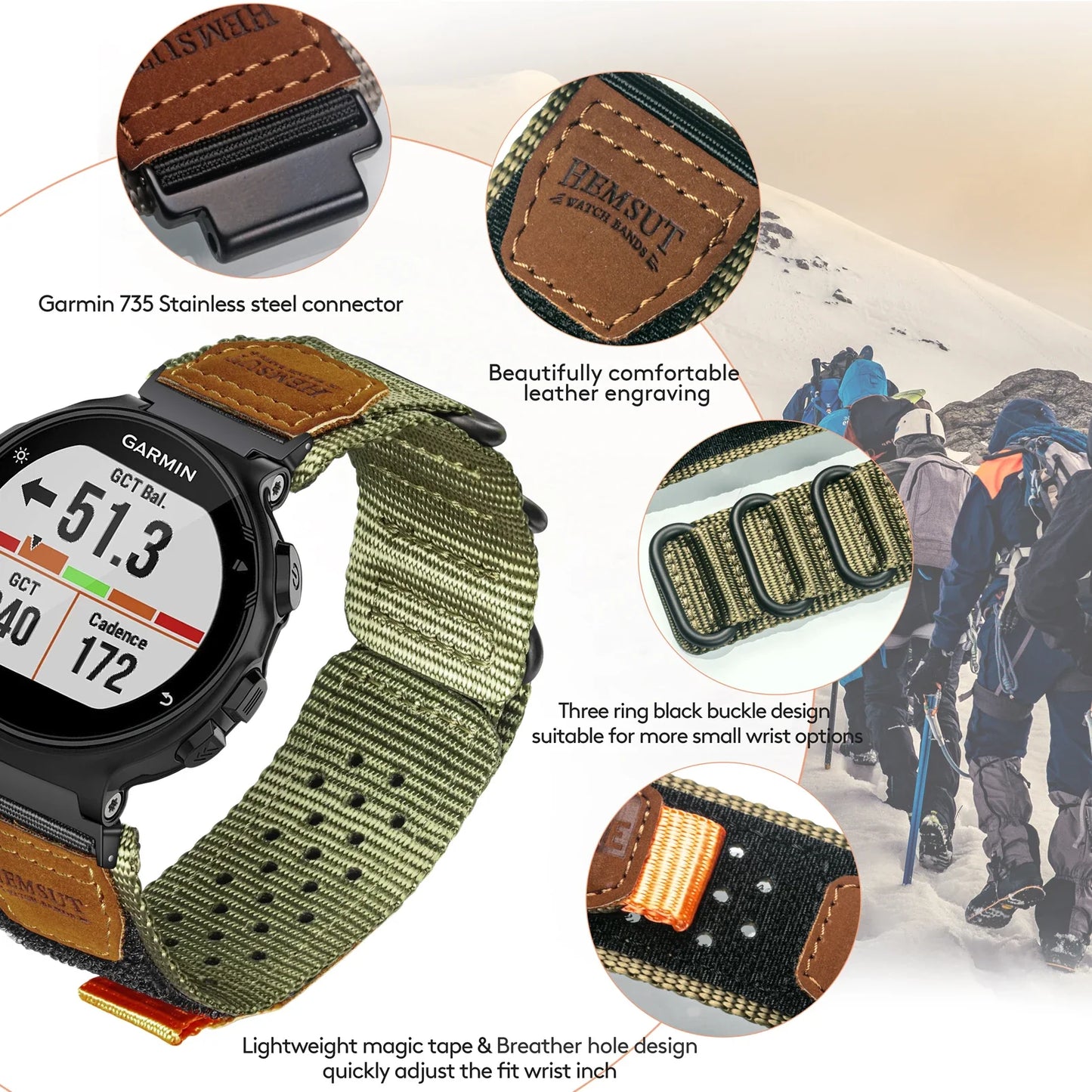 Garmin Robustes Nylonarmband – Langlebiges Design