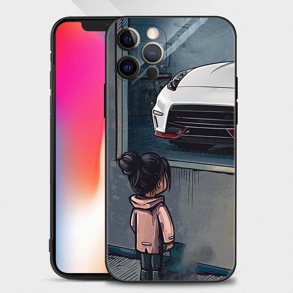 Boy Girl See Cool Sports Car Drift Case For iPhone 14 13 12 11 Pro Max Cover X XR XS Max 12Mini 13Mini 6 6S 7 8 Plus 5 5S Slim Back Cover Designer Matte Finish Hard Ultra Protective & Anti Shock