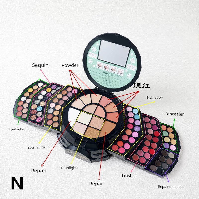 190-Color Matte Makeup Palette Gift Set – Eyeshadow, Blush & More in Stunning Collector Cases